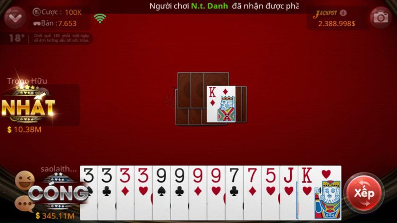 Các vòng chơi của game bài chặt heo